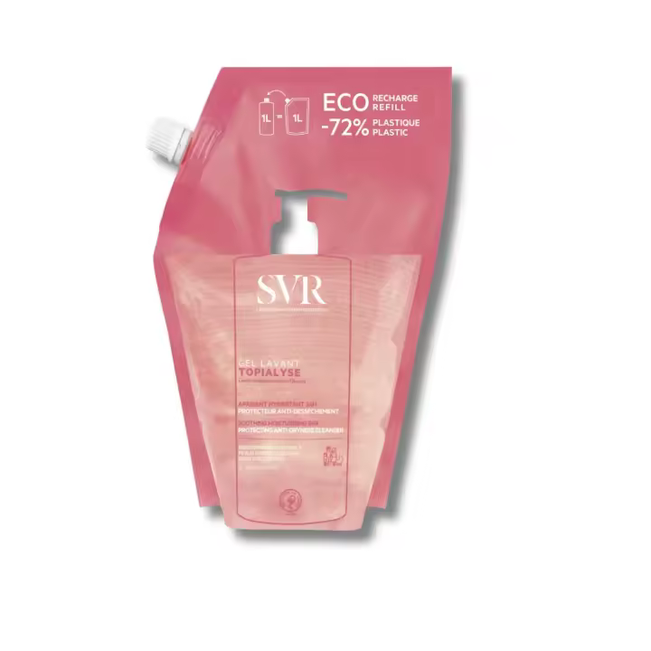 SVR Gel Lavante Ecopack 1L - Gel de baño respetuoso para toda la familia - Limpieza respetuosa y delicada - 1