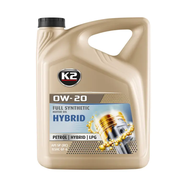 Aceite de motor sintético K2 0W30 HYBRYD (5L) -  Rendimiento óptimo  API SP RC, ILSAC GF-6 - O0525E - 1