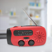 Radiófono Multifuncional Portátil Con Crank Solar Y USB FM/AM/WB Radio De Emergencia conLinterna Y Power Bank Resistente Al Agua - details 3