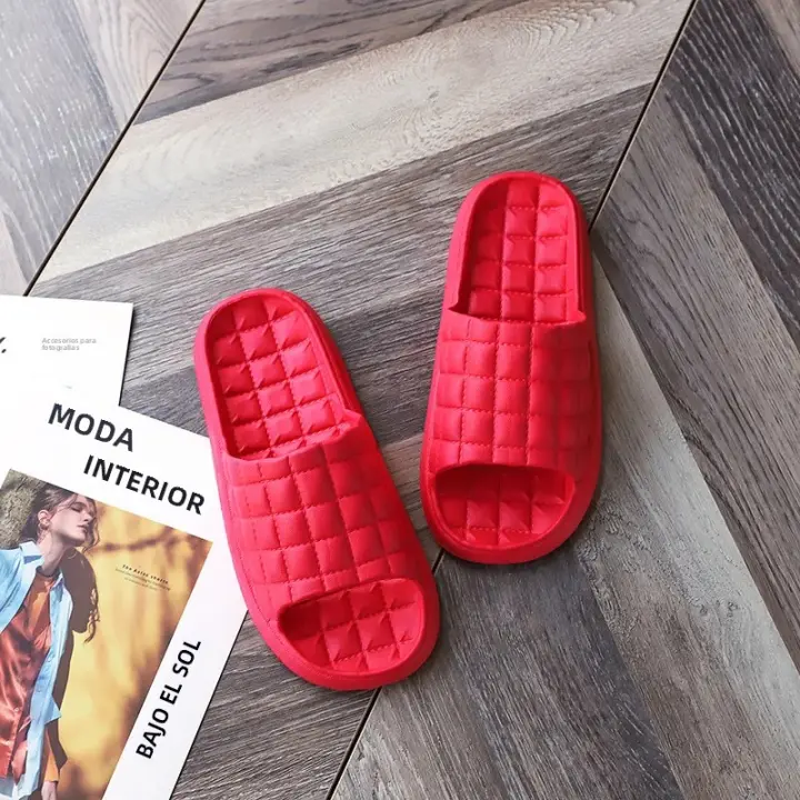 Zapatillas De Baño Para Hombres Y Mujeres 2024 Antideslizantes Con Plataforma Gruesa Cómodas Para Uso Doméstico Y Playa Sandalias De Tobillo Adhesivas De Sintético Para Interior Y Exterior - 1