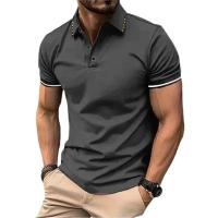 Camisa Polo Para Hombre De Manga Corta Verano Transpirable Basic Botones Ligero Suéter De Gimnasio Estilo Coreano Daily Polyester - details 2