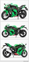 Modelo De Motocicleta Ninja ZX-10R a Escala 1:12 En Metal Con Sonido Luz Y Absorción De Choque Vehículo De Racing Para Niños - details 10