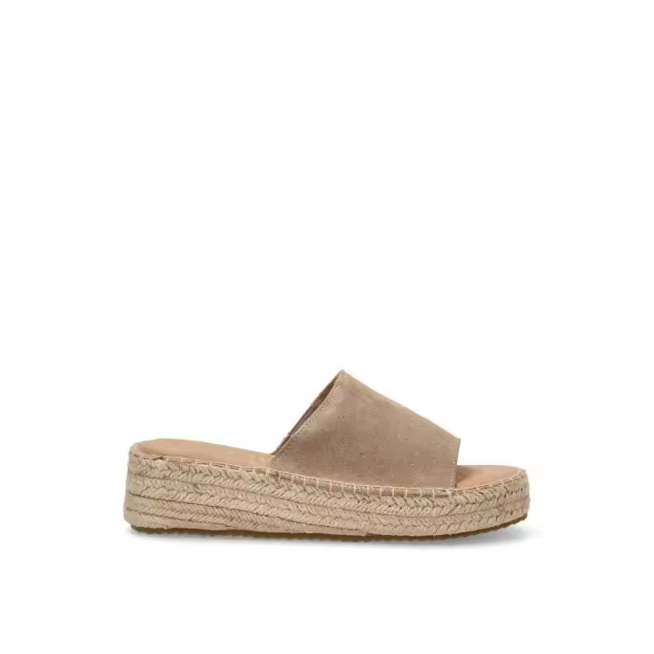 SANDALIA CUÑA PIEL ETIKA 10055 IGUALA, MUJER BEIGE - 1