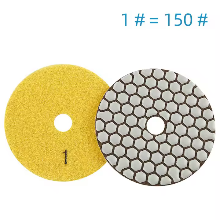 Pulidora De Diamante Seca De 4 Pulgadas Tipo F Flexible Para Pulido Y Grano De Piedra De Granito Y Mármol Herramientas De Pulido Y Mezcla - 1