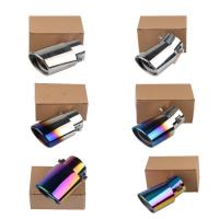 Tubo De Escape De Coche Universal En Acero Inoxidable Redondo Con Finalización En Cromo Pieza De Repuesto Para Automóviles - details 4