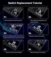 Teclado Mecánico REDRAGON SMD RGB MX Low Profile 5.5 Switch 3Pin Clicky Linear Tactile Silencioso Rojo Negro Azul Marrón Para Laptop Y Tablet - details 5