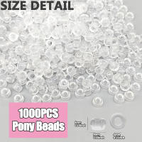 Paquete De 1000 Piezas De Cuentas De Caballo Multicolor Y Brillantes 9mm Para Fabricación De Pulseras Y Cabello Para Trencillas Joyería - details 0