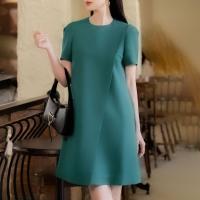 Vestido ZANZEA Para Mujer Estilo Coreano 2024 Verano Manga Puff Corta Elegante Vestido De Fiesta Casual Suelto Sólido Para Oficina Vestidos De Cuello En V - details 3