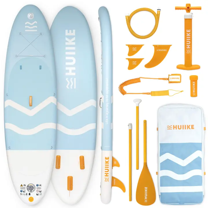 Tabla Paddle Surf Hinchable con Accesorios Premium - HUIIKE | Tabla Padel Surf Hinchable con Remo de Aluminio Inflador Leash | PadelSurf Stand Up Paddle Board Gran Estabilidad Resistencia | SUP Board - 1