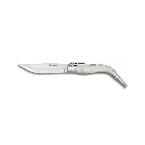 Albainox 01171. Navaja Bandolera de carraca. Mango Imitacion Nacar. Hoja de Acero INOX de 16,5 cm. - 1