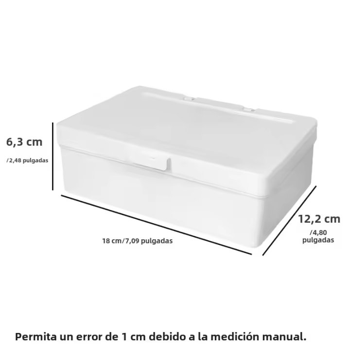 Caja De Almacenamiento Con Tapa Gira En Blanco Para Tarjetas Adhesivos Y Material De Oficina Estuche Antipolvo Para Escritorio - 1