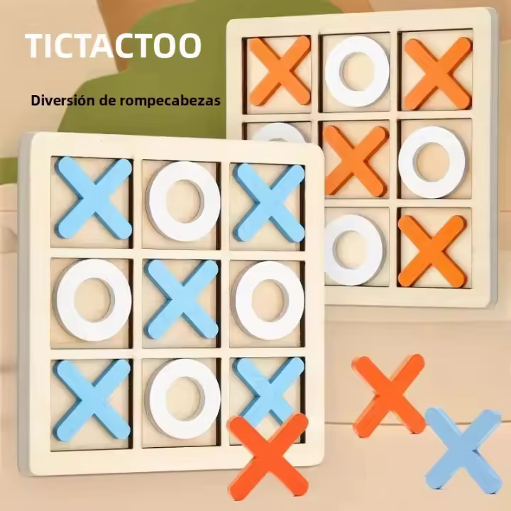 Juego De Ajedrez Montessori De Madera Para Niños Juego Educativo De Interacción Y Desarrollo Inteligente Tamaño 14.5x14.5x0.7cm - 1