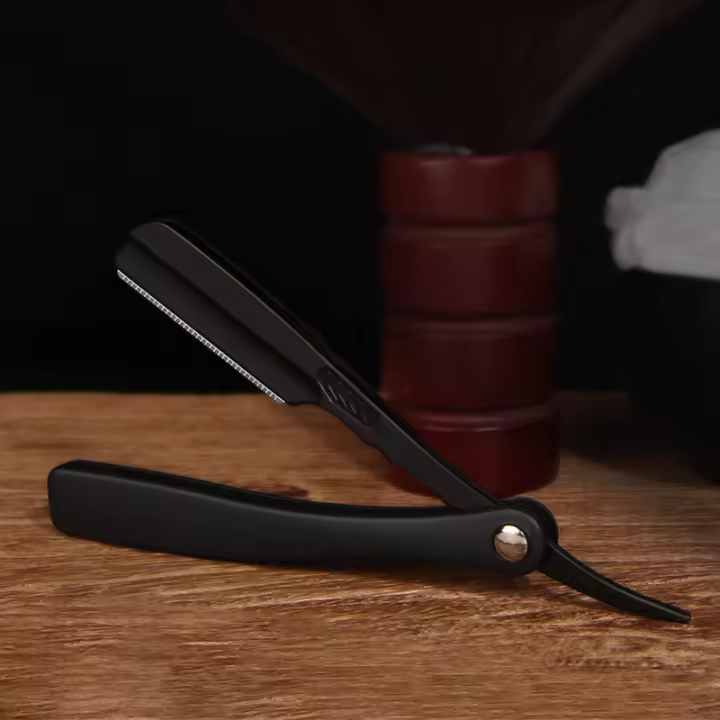 Afeitadora Manual Para Hombres Cuchillo De Barbero De Aleación De Zinc Portátil Accesorio De Afeitado Para Peluquería - 1