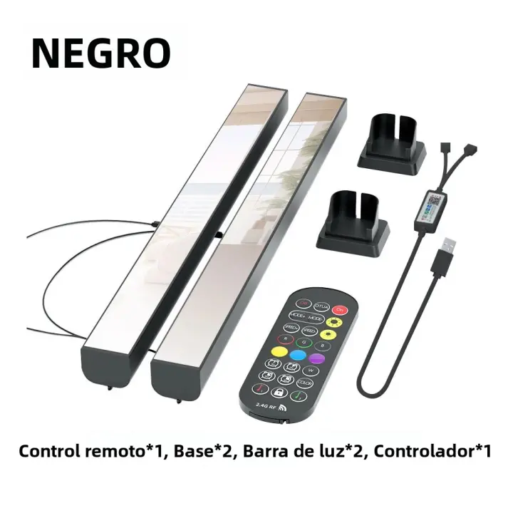 Lámpara Decorativa RGB LED Para Decoración De Habitaciones Y Juegos De PC Con Luz Ambiental Bluetooth Control Remoto Iluminación De Escritorio Para TV - 1