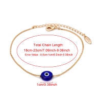 Pulsera De Encanto Ojo Turco Azul Con Cadena De Cobre Ajustable Para Mujeres Y Niñas Joyería De Moda Con Cierre De Lobulo BE73 - details 10