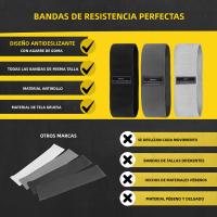 Banda Elástica De Resistencia Para Glúteos Y Piernas En Tela Para Ejercicios De Squat Y Estiramiento En Yoga Y Gimnasio Equipamiento De Fitness Para Coreografía Y Uso General - details 4