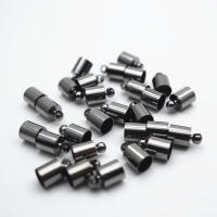 50pcs Trenzado De Cuero Con Cierre De Esferas Para Joyería DIY Tamaño De La Punta Del Cordón De 3-10mm Encabezado De Bola Para Creación De Collares - details 9
