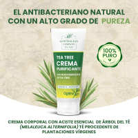 Crema para Cara y Cuerpo con Árbol de té Australian Company Tea Tree, 100 ml Purificante, para Pieles impuras con aloe vera orgánico - details 0