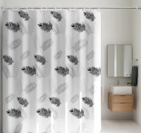 Cortina de Ducha Cortina de Baño Poliéster Impermeable Cortina Bañera con 12 Ganchos para Ducha y Baño 180x207CM - details 1