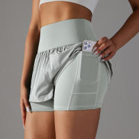 Shorts Deportivos De Mujer Para Gimnasio Y Tenis Con Bolsillos Pantalones Elásticos De Yoga Y Golf Entrenamiento Correr - details 41