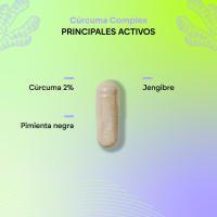 Cúrcuma Orgánica con Jengibre  y Pimienta Negra (1420mg x  Dosis) - Curcumina y Piperina - Turmeric Cúrcuma BIO -120 Capsulas Nutralie - details 2
