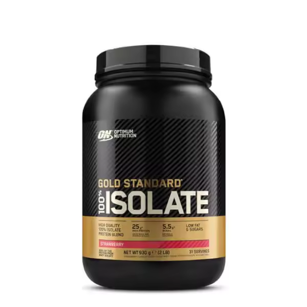 Optimum Nutrition Gold Standard 100% Isolate - 930 gr (31 Serv.). Proteína Whey Pura, BCAA y Glutamina Naturales, Pre y Post Entrenamiento - 1