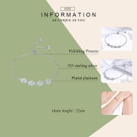 Pulsera De Cadena Y Enlace Con Huella De Perro En Plata De Ley 925 Para Mujer Joyería Moda Lindo Regalo Suertudo WOSTU CQB096 - details 2