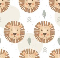Telas por metros, telas infantiles, tela 100% algodón, Tela estampado infantil de leones, metrajes, ancho del tejido 1,50m - details 0
