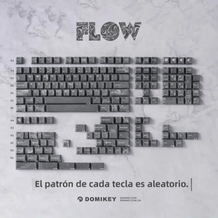 Domikey Flow Cherry Perfil PBT Doubleshot Teclado Accesorios De Ratón Y Teclado Keycaps Aleatorio Todas Las Piezas - 1