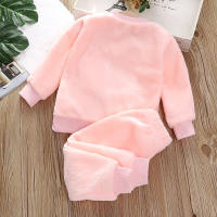 Pijama De Otoño E Invierno Para Niños Y Niñas Con Estampado De Oso De Algodón Flanelado Grueso Ropa De Casa Para 0-6 Años - details 3