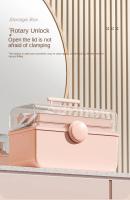 Caja De Almacenamiento Para Maquillaje Grande Y Portátil De Plástico Transparente Y Antipolvo Famosa En Internet Para Medicamentos Y Paletas De Sombras - details 8