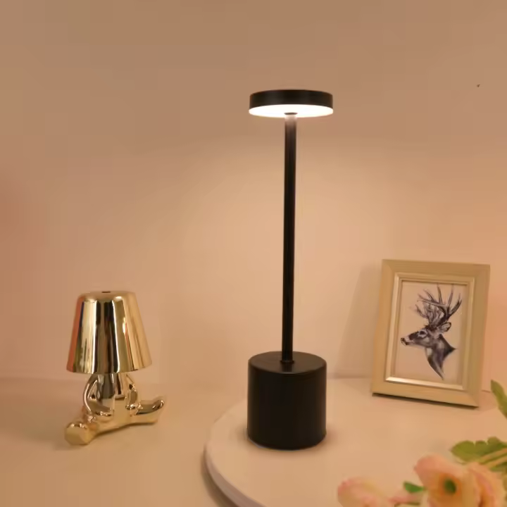 Lámpara De Lectura Inalámbrica Recargable Con Sensor Táctil LED Luz Nocturna Para Mesa Hotel Bar Bedroom Coffee Shop Estudio - 1