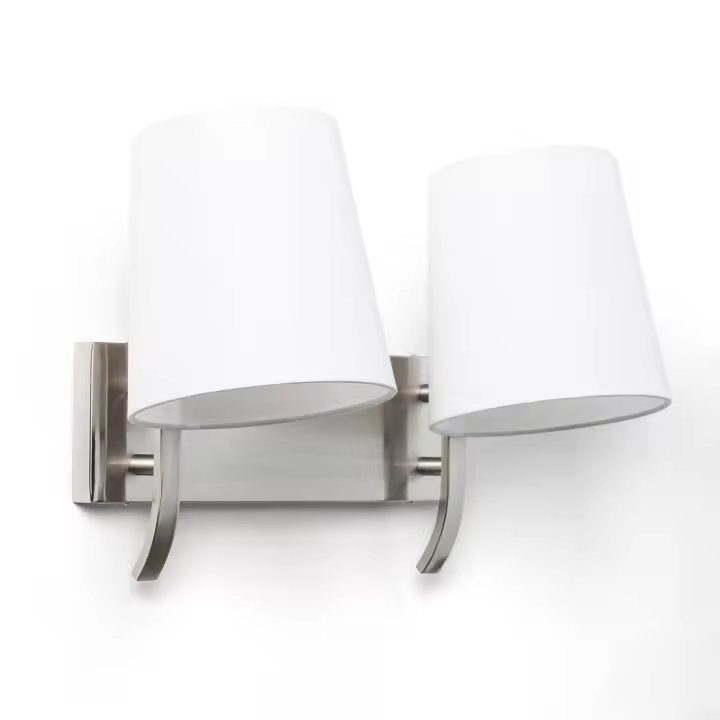 Ledkia Lámpara de Pared Metal 2 Focos Eikho Blanco - 1