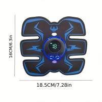 Masajeador Abdominal Eléctrico Recargable Con Control Remoto Y Pantalla LCD Wireless Alivio De La Fatiga Y Relajación Fitness Para La Cintura Material Compuesto - details 1