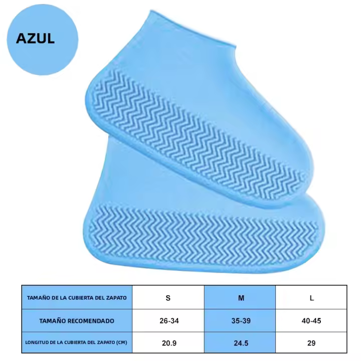 Cubrezapatos De Silicona 2PC Impermeables Reutilizables Anti-deslizantes Para Día Llovido Unisex Accesorios De Clima Para Exterior - 1