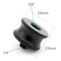 Adaptador de 3/8 a 1/4 para estudio de fotografía, Mini 3/8 hembra a 1/4 macho, montaje de tornillo, trípode de cámara, cabeza esférica - details 1