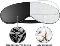 Máscara de dormir Máscara de ojo de seda Correa ajustable suave Máscara de ojo de dormir llena de algodón Apagón para hombres Mujeres Niños - details 1