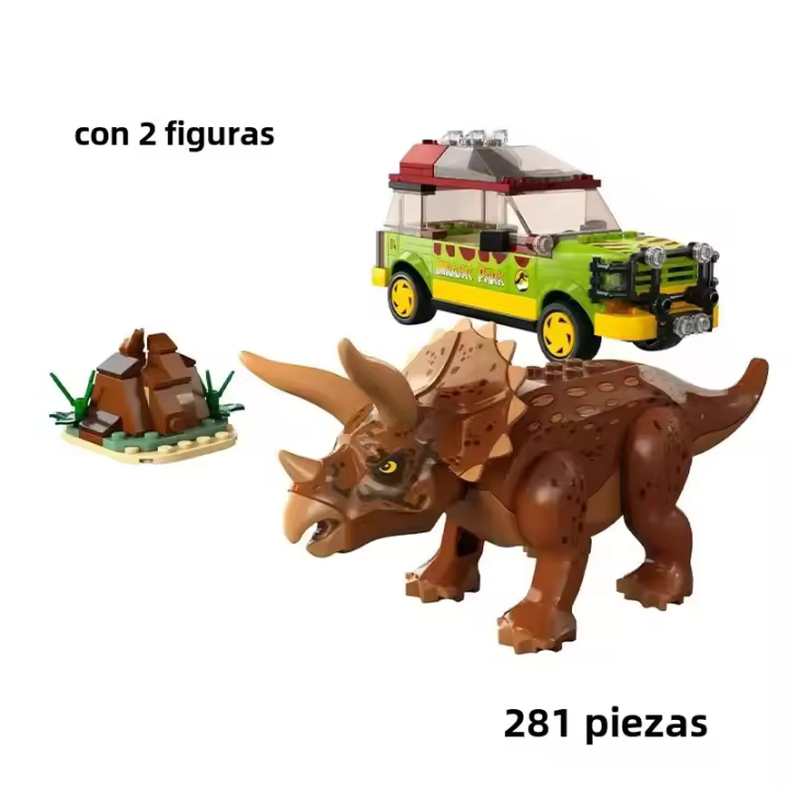 Bloques De Construcción De Dinosaurio Triceratops Con Alas Serie Investigación Modelo De Parque De Dinosaurios Juguete Para Niños - 1