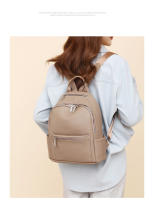 Nueva mochila informal de cuero suave para mujer, moderna y de alta gama, con gran capacidad para desplazamientos diarios. - details 12
