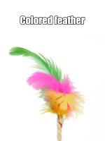 Juguete Interactivo Para Gatos 1PC Bola De Peluche Colorida Con Plumas Para Masticar Y Rascarse Juguete De Sisal Para Divertir a Los Gatos - details 3