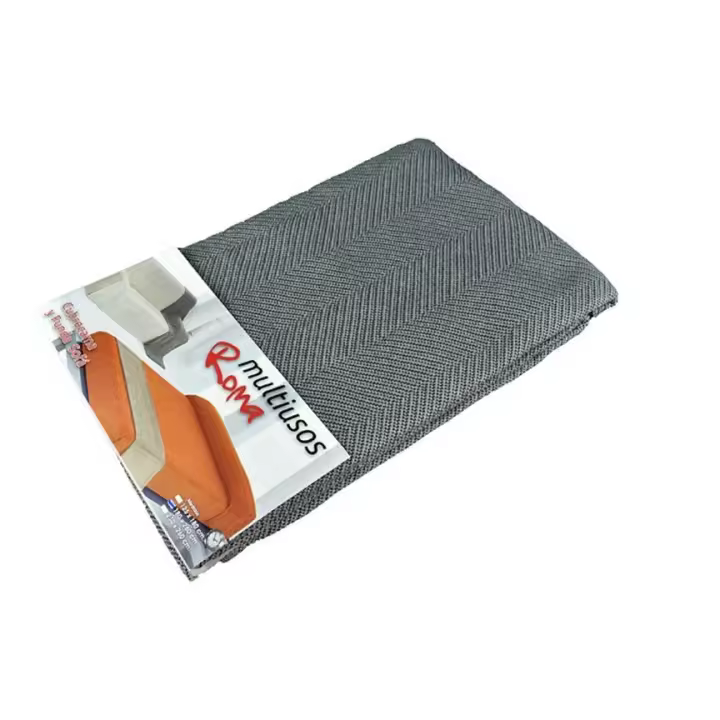 Colcha Multiusos Foulard para Cama y Sofá, Modelo Roma, Estampado, Color Gris, Cañete - 1