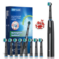 Cepillo De Dientes Eléctrico Recargable Para Adultos Con 8 Cabezas De Limpieza Suave Rotatoria Segura Y Eficiente Para Cuidado Oral Diario - details 2