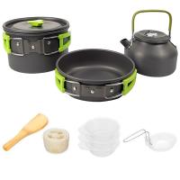 Juego De Cocina Para Camping LISM 2-3 Personas Sartenes Antideslizantes Viaje Picnic Teapot Conjunto De Ollas De Aluminio Plegable - details 27