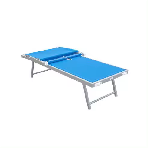 Mediawavestore Tumbona LUXURIOUS con Parasol de Aluminio Resistente a la Corrosión 180X60X40 - 1
