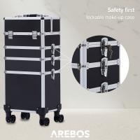 AREBOS 4 en1 Caso de belleza Trolley Maleta Kit de maquillaje Belleza - details 15