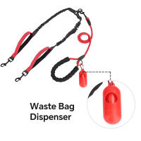 Correa Doble Para Perros De Alta Calidad En Nylon Con Absorción De Impacto Y Bolsas De Excremento Para Perros Grandes Correa Antideslizante Para Dos Perros - details 6
