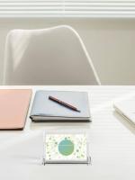 Porta Tarjetas De Negocio Acrílico 6pcs Para Escritorio Soporte De Plástico Transparente Para Exhibición De Tarjetas De Negocio Apta Para 30-50 Tarjetas - details 1