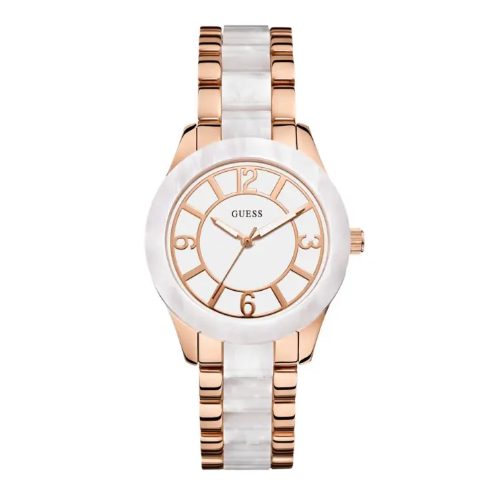 Guess Reloj Mujer Analogico Cuarzo con Correa de Acero y policarbonato W0074L2 - 1