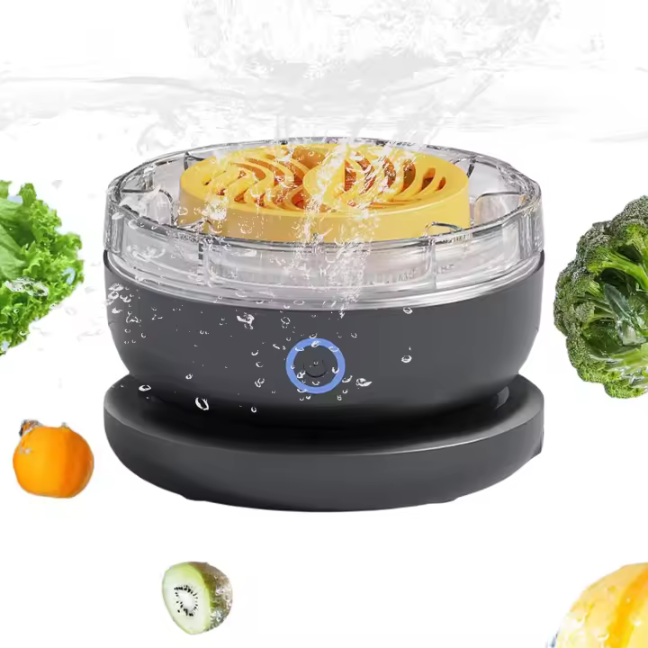 Lavadora de Frutas y Verduras,Portátil USB Inalámbrica Recargable para Lavar Alimentos | Accesorio de Cocina Automático Giratorio Portátil Recargable para Eliminar Suciedad Preparar Alimentos - 1