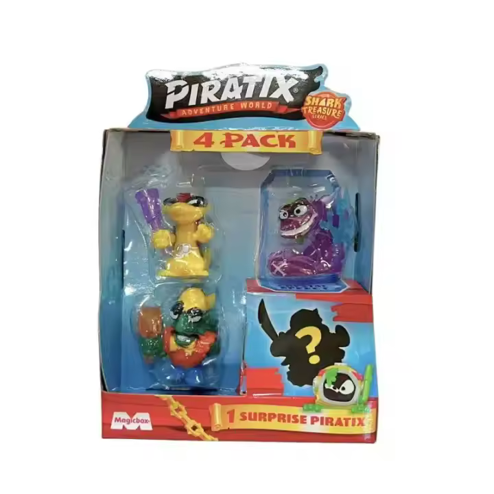 Pack de cuatro figuras Piratix Sharkt Treasure con sorpresa 5/6 36846 MAGIC - 1